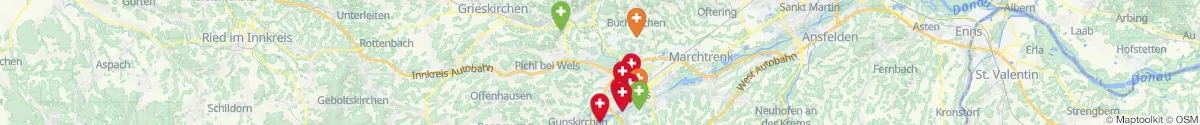 Kartenansicht für Apotheken-Notdienste in der Nähe von Krenglbach (Wels  (Land), Oberösterreich)
